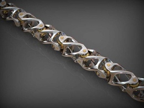 chain - bracelet 164 jewelry bracelets chains necklace necklaces gold silver jewellery printable santayork rhinoceros rhino wedding engagement fashion luxury beauty ornament 3d print model - Mito3D
