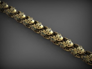 pulseira 184 joalheria pulseiras correntes colar colares ouro prata jóias imprimível santayork rinoceronte Casamento noivado moda luxo sorte trevo 3d print model - Mito3D