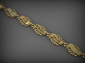 pulseira 193 joalheria pulseiras correntes colar colares ouro prata jóias imprimível santayork rinoceronte Casamento noivado moda luxo beleza enfeite 3d print model - Mito3D