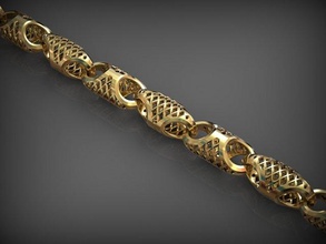 pulseira 214 joalheria pulseiras correntes colar colares ouro prata jóias imprimível santayork rinoceronte Casamento noivado moda luxo beleza grade 3d print model - Mito3D