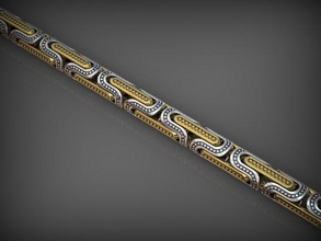 pulseira 216 joalheria 3d impressão modelo in pulseiras 3dexport correntes colar colares ouro prata jóias imprimível santayork rinoceronte casamento noivado moda luxo beleza enfeite 3d print model - Mito3D