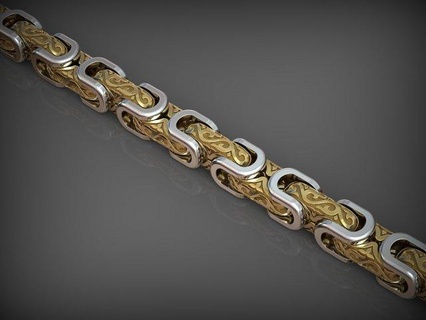 pulseira 243 joalheria pulseiras correntes colar colares ouro prata jóias imprimível santayork yuri rinoceronte moda luxo beleza enfeite 3d 3dmodel 3d print model - Mito3D