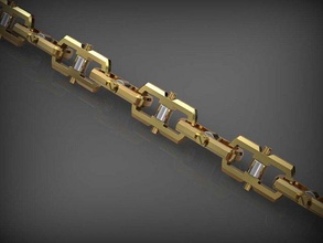 pulseira 55 joalheria pulseiras correntes colar colares ouro prata jóias imprimível santayork rinoceronte Casamento noivado moda luxo beleza enfeite 3d print model - Mito3D