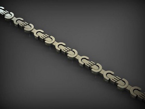 pulseira 99 joalheria 3d impressão modelo in pulseiras 3dexport correntes colar colares ouro prata jóias imprimível santayork rinoceronte casamento noivado moda luxo beleza enfeite 3d print model - Mito3D