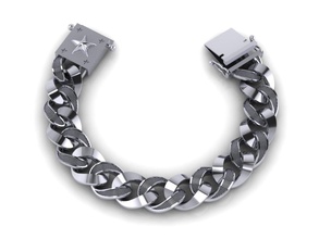 la cadena de pulseras 04 pulsera las joyería 3dprint 3ddesignjewelry 3d print model - Mito3D