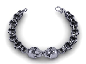 chaîne de bracelets 05 la les le bracelet bijoux jewelrydesign collier crâne 3d print model - Mito3D