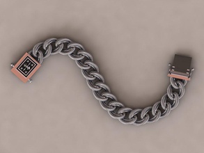 chain bracelets 11 chainlink link jewelry jewellery jewel biker motorcycle gold 3d print model - Mito3D