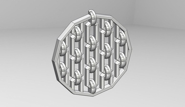 chaîne pendentif motif bijoux collier de la mode beauté imprimable art ornements modèle or d'argent 3d print model - Mito3D