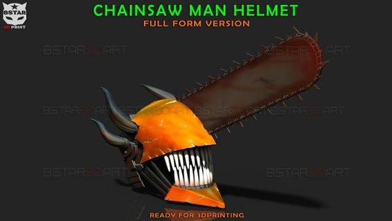 chainsaw man full form devil helmet - denji cosplay toys mask anime monster bladearms blade arms chainsawman weapon halloween chainsawmanfullformhelmet chainsawmanfullformmask games 3d print model - Mito3D