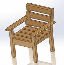 chaise bois unique 3d print model - Mito3D