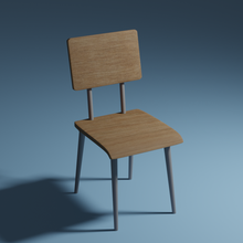 chair interior low-poly blender 3d print model - Mito3D