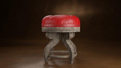 chair 3d model in stool 3dexport interior table realistic furniture design living room 3d print model - Mito3D