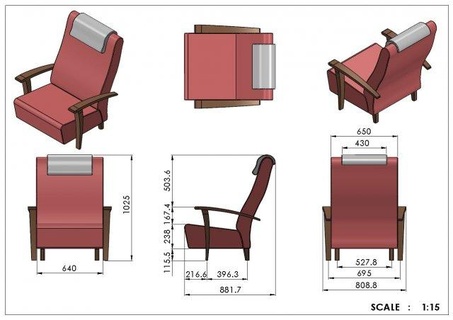 Stuhl a0008 3d drucken Modell Möbel stl Schritt stp iges cnc Nocken streben Dekore 3d print model - Mito3D