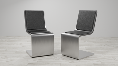 chaise courbé meubles blender3d peintre substance 3d print model - Mito3D