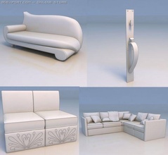 chairs sofa knobs handle 3d model interior desk 3d print model - Mito3D