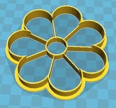 chamomile flower cookie cutter 3d print model in biology 3dexport 3d print model - Mito3D