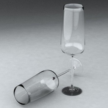 champagner glas 3d modell restaurant 3dexport party küche alkohol 3d print model - Mito3D