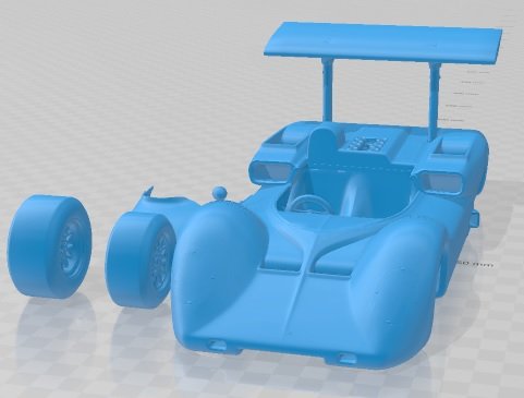 chaparral 2e imprimible coche vehiculo automotor espacio scalextric Tamiya rc miniz pasatiempo micro 3D print model - Mito3D