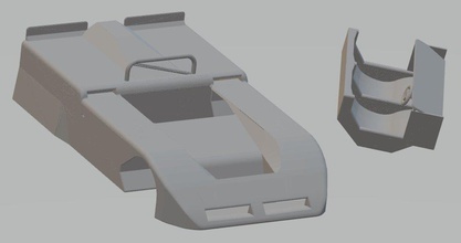 chaparral 2j printable car 3d print model in automotive 3dexport slot scalextric tamiya rc miniz hobby micro 3d print model - Mito3D