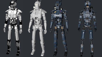chappie erkunden 22 Polizei Roboter sci fi Charakter 3d print model - Mito3D