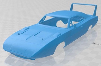 carregador daytona hemi 1969 imprimível corpo carro 3d impressão modelo in automotivo 3dexport esquiva fenda escalextrico miniz tamiya rc velho 3d print model - Mito3D