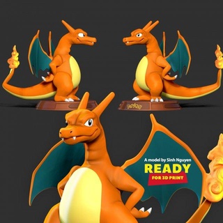 charizard - pokemon unite 3d print model monsters & creatures pikachu 3d print model - Mito3D