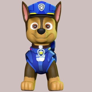 chase police - paw patrol movie figurines mighty pups dogs puppy animal 3dprint 3dprinting manga figure anime statue cartoon 3d print model - Mito3D