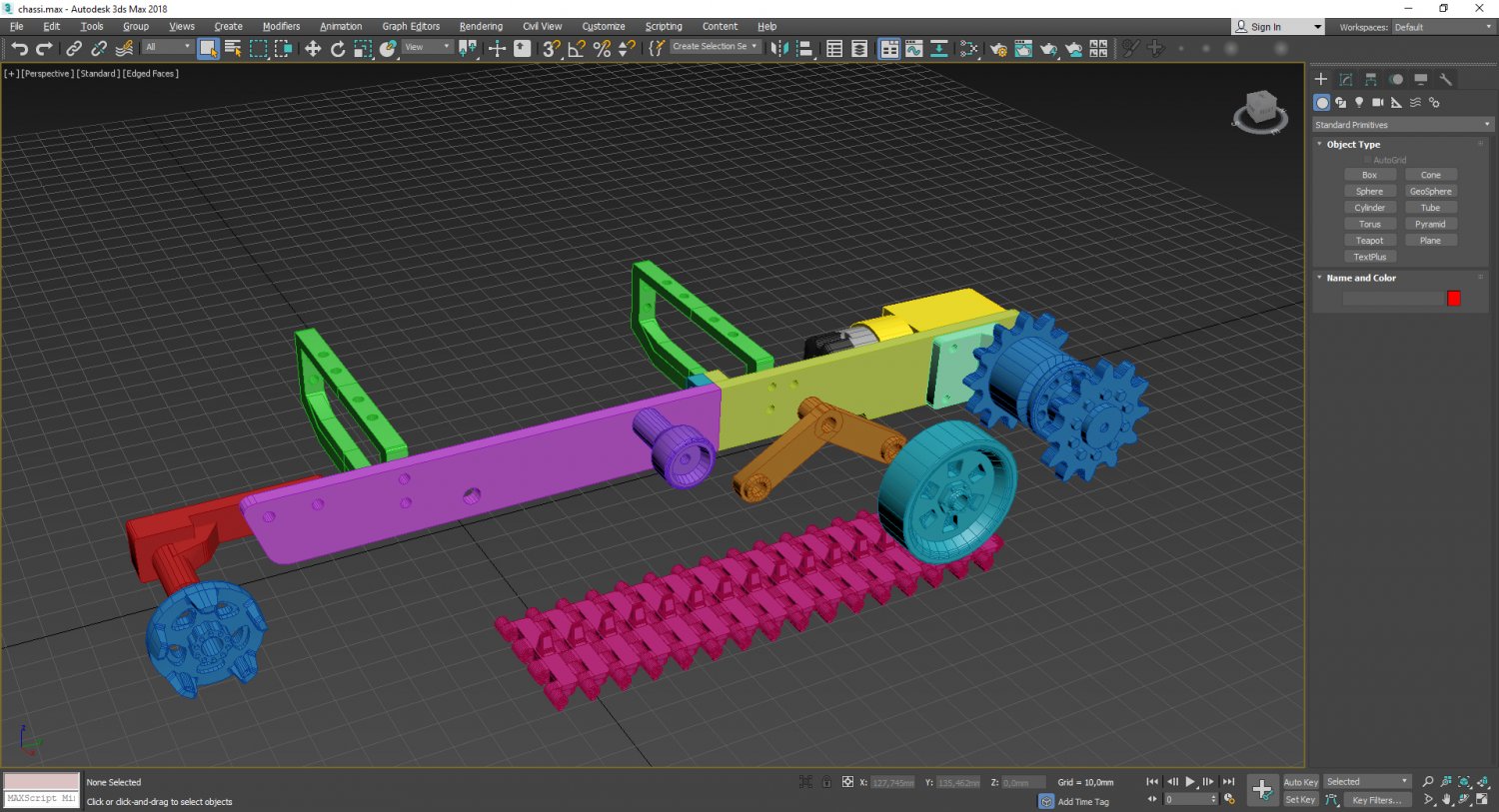 chassis panzer or roboter arduino 3d drucken modell robotik 3dexport 3D print model - Mito3D