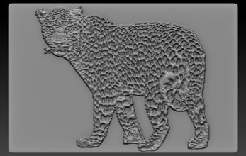 guépard soulagement reliefs modèle relief animal 3dtable 3dtableau 3dprnt 3dprinted 3dprinting 3d print model - Mito3D