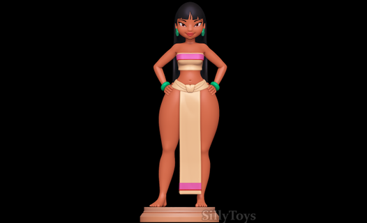 chel - road eldorado woman female thick thighs dreamworks skirt 3d print model - Mito3D