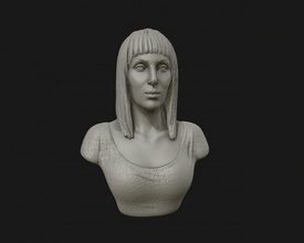 portrait sculpture prêt 3d impression modèle femme statue art sculptures 3d print model - Mito3D