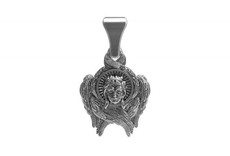 chérubin pendentif pendentifs 3dprint 3dmodel bijoux parties chérubins orthodoxcross orthodoxe 3d print model - Mito3D