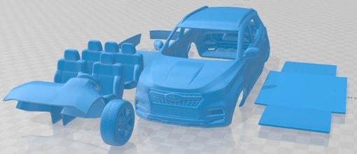 cara tiggo 4 ru spec 2019 stampabile macchina fessura scalextric tamiya rc miniz passatempo micro 3d print model - Mito3D