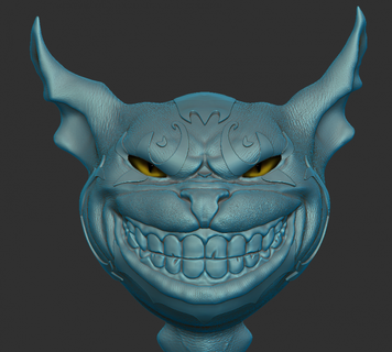 cheshire cat 3d print model animals chesire 3dprint art collection statues 3d print model - Mito3D