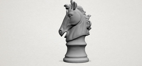 chess - knight 3d print model in board games 3dexport interior decorative detailed house decor characters miniatures figurines sculpture animal status game 3d print model - Mito3D