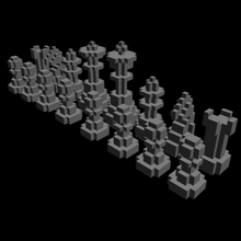 chess 8-bit free 3d model in 3dexport 3d print model - Mito3D