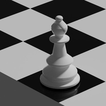 chess bishop chesspiece chessgame 3d print model - Mito3D