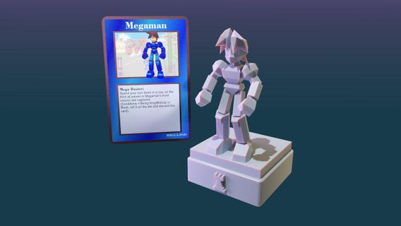 chess pack megaman legends free board games rockman legend nintendo playstation n64 chesspiece miniature figure robot technology futuristic lowpoly retro game anime 3d print model - Mito3D