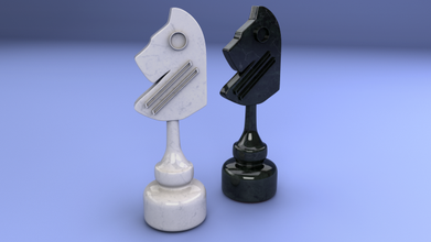 chess piece - knight game strategy poly models various-models 3d print model - Mito3D