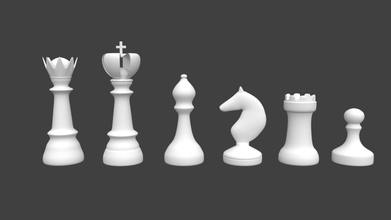 chess pieces ches chesspieces 3dprint king elephant thetour queen horse pawn