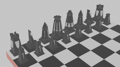 chess pieces 3d print model in board games 3dexport figures 3d print model - Mito3D