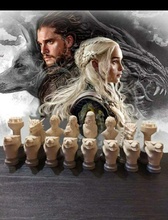 chess pieces based on songs of ice fire by george martin game thrones 3d print model in board games 3dexport chessboard gameofthrones daenerystargaryen jonsnow lanisters stark dragon 3d print model - Mito3D