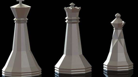 chess set model 02 v01 free board games chesspiece chessset 3d print model - Mito3D