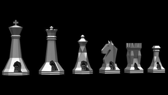 satranç Ayarlamak model 02 v02 Bedava yazı tahtası oyunlar Satranç taşı takımı chess set maltalı çapraz 3d print model - Mito3D