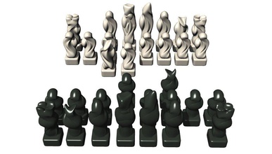 chess silver resin 3d print model - Mito3D