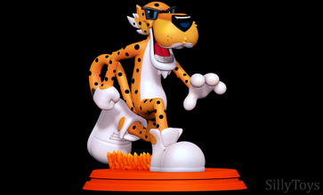 chester cheetah - cheetos 3d print model in animals 3dexport cheetah- furry male anthro fire snack animal cool 3d print model - Mito3D