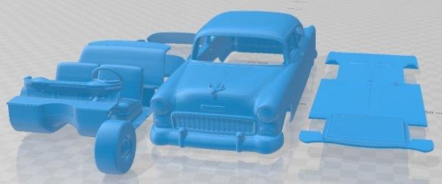 chevrolet 150 utilidad sedán 1955 imprimible coche vehiculo 3d impresión modelo in automotor 3dexport espacio scalextric tamiya rc miniz pasatiempo micro 3d print model - Mito3D