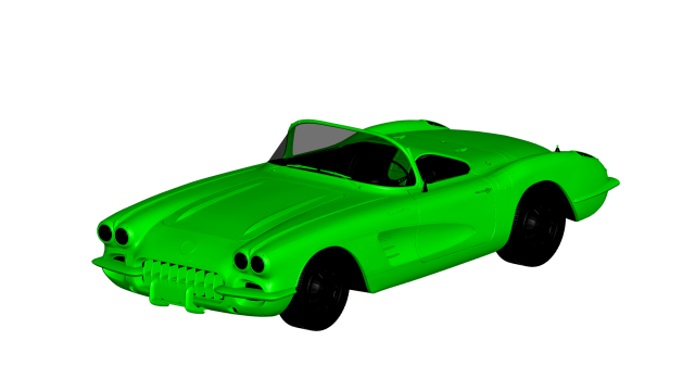 Chevrolet 1960 korvet 3D print model - Mito3D