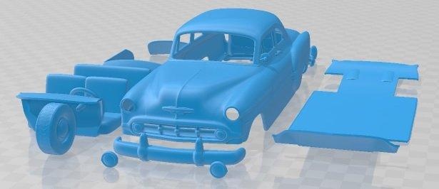 chevrolet 210 club cupé 1953 imprimible coche vehiculo automotor espacio scalextric Tamiya rc miniz pasatiempo micro 3d print model - Mito3D