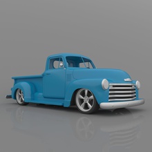 chevrolet 3100 pickup 1950 classic 3d printing print truck stl impression transport miniature american voiture printable videogame body hobby vehicles collection sci-fi car horsepower 3d print model - Mito3D